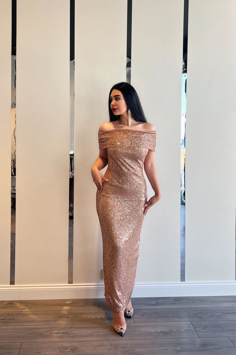 Elina Dress Gold images