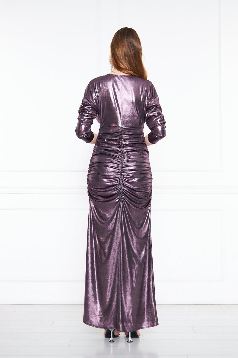 Jasmine Dress Mor Metalik images