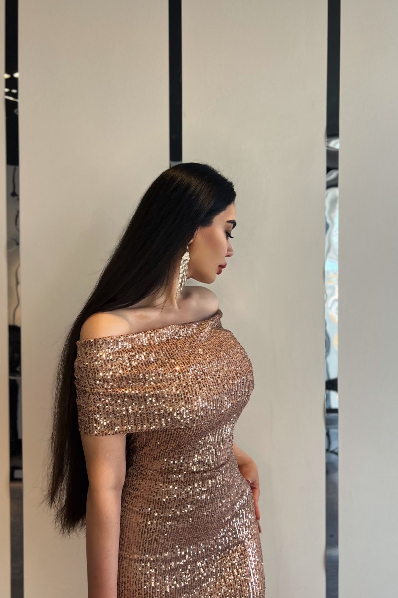 Elina Dress Gold images